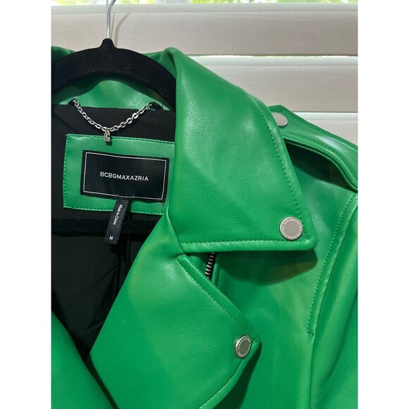 BCBG Max Faux Leather Biker Jacket NWT MSRP $298 -‎ Size M - Picture 6 of 9